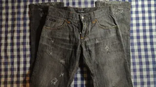 Jeans Dolce & Gabbana grises desgastados