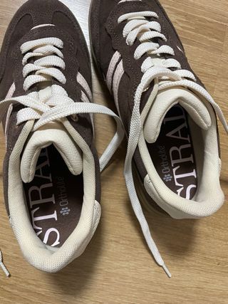 Zapatillas Stradivarius Piel Marrones Talla 39