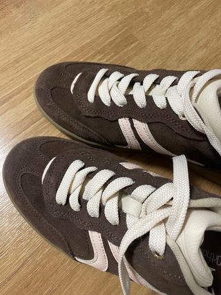 Zapatillas Stradivarius Piel Marrones Talla 39