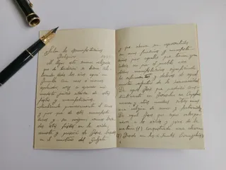 Cartera, cuadernos y pluma años 70 EGB