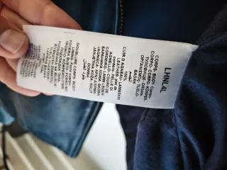 Chaqueta Biker Piel 100% Azul Petróleo Talla 40