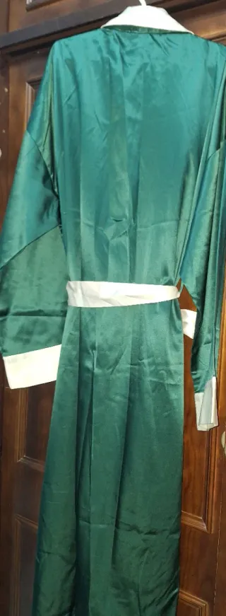 Bata de señora verde con dragón