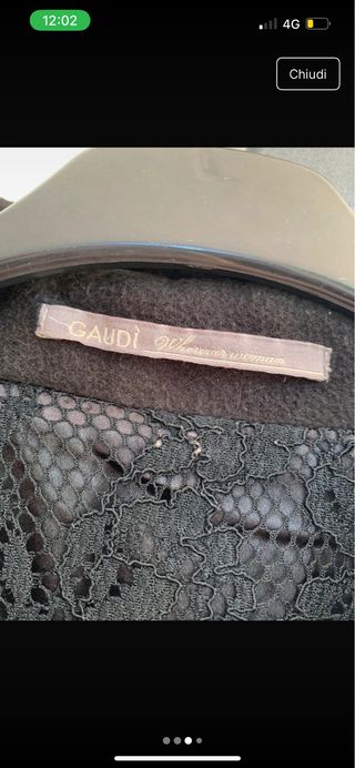 Cappotto Gaudi nero taglia 40 italiana