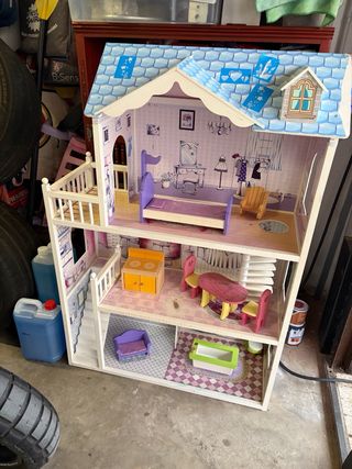 Casa muñecas de madera, casita grande madera