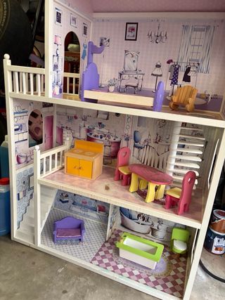 Casa muñecas de madera, casita grande madera