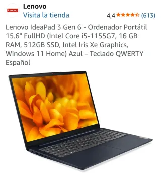 Ordenador portátil Lenovo gris