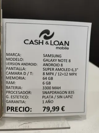 Samsung Galaxy Note 8 64GB Dorado