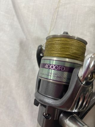 Caña de pescar con carrete