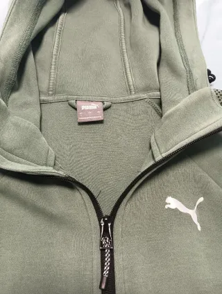 Sudadera Puma Verde con Cremallera