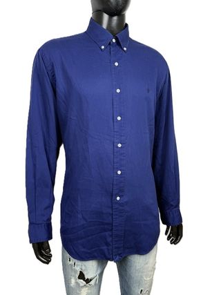 Camicia Ralph Lauren Yarmouth Uomo Cotone Blu XXL