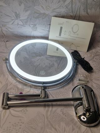 Espejo Maquillaje Pared LED 3X USB