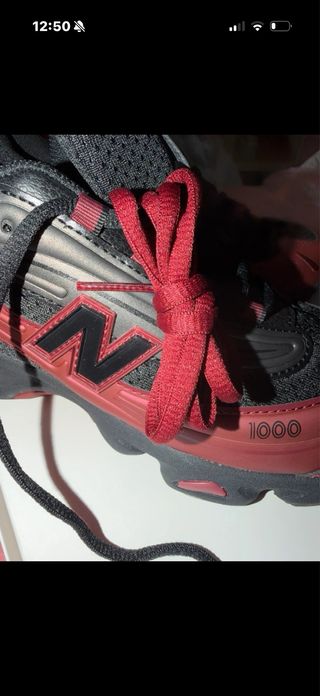 New Balance 1000 Nere/Rosse Tg 38.5 Nuove bordeaux