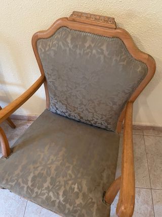 Set 3 Sillas Antiguas Tapizadas
