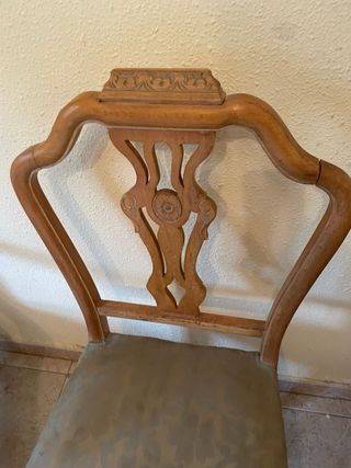 Set 3 Sillas Antiguas Tapizadas