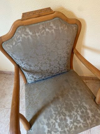 Set 3 Sillas Antiguas Tapizadas
