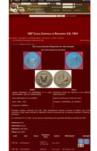 Medaglia Bronzo Centenario Cassa Risparmio