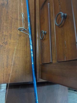 Caña de pescar con carrete