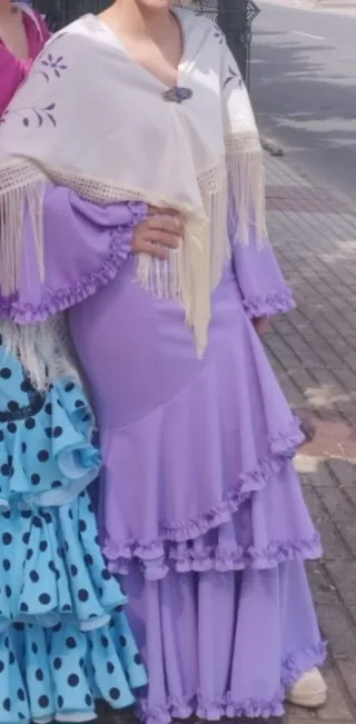 Traje de flamenca morado sin mantoncillo Tallaxs/s