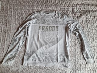 Maglietta Freddy Training Donna Grigio Bianco