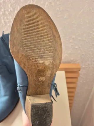 Botines Mustang Azules con Flecos