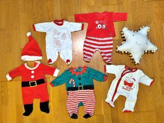 0-3 meses, Lote Ropa Bebé Navidad, mixto.