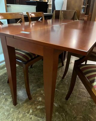 Mesa plegable madera + 4 sillas