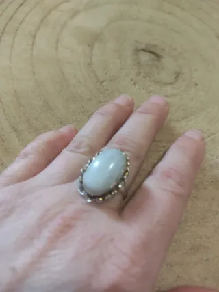 Anello Argento 925 Pietra di Luna Labradorite