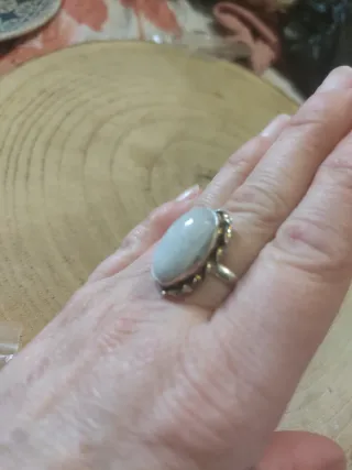 Anello Argento 925 Pietra di Luna Labradorite
