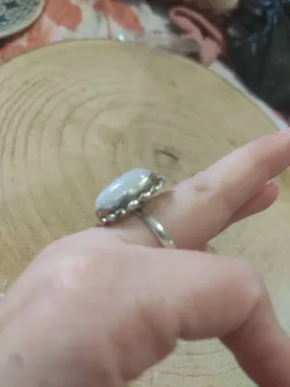 Anello Argento 925 Pietra di Luna Labradorite