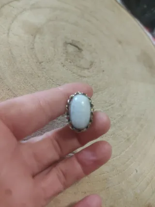 Anello Argento 925 Pietra di Luna Labradorite