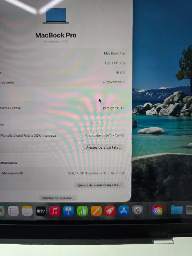 MacBook Pro M1-PRO 16GB 512GB retina Plata afbeelding 3