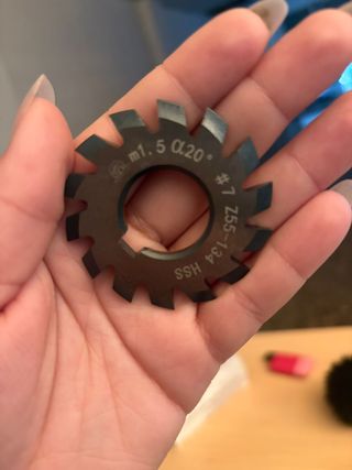 Fresa Engranaje Espiral m1.5 α20° HSS (5 UNI DISP)