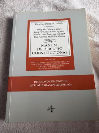 Manual de Derecho Constitucional: Vol. I