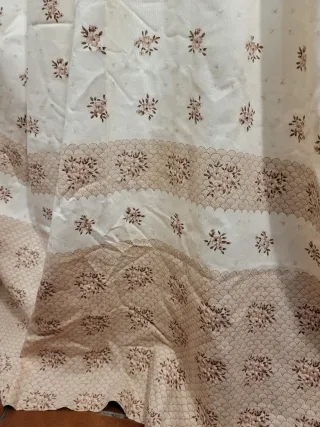 Cortinas Vintage Opacas Beige y Marrón