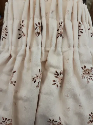 Cortinas Vintage Opacas Beige y Marrón