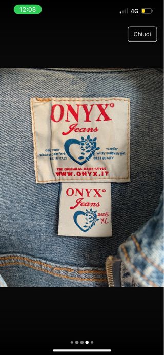 Giubbino di jeans blu Onyx vintage