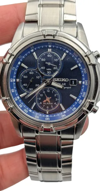 RELOJ SEIKO SOLAR CHRONOGRAPH ALARMA A ESTRENAR