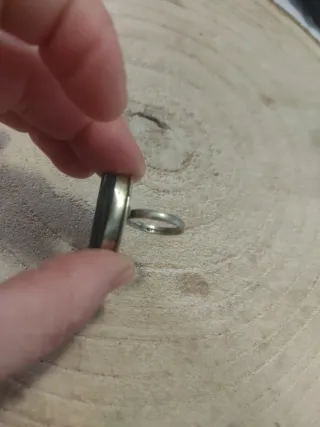 Anello Argento 925 Tormalina Nera Grezza