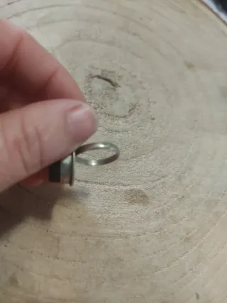 Anello Argento 925 Tormalina Nera Grezza