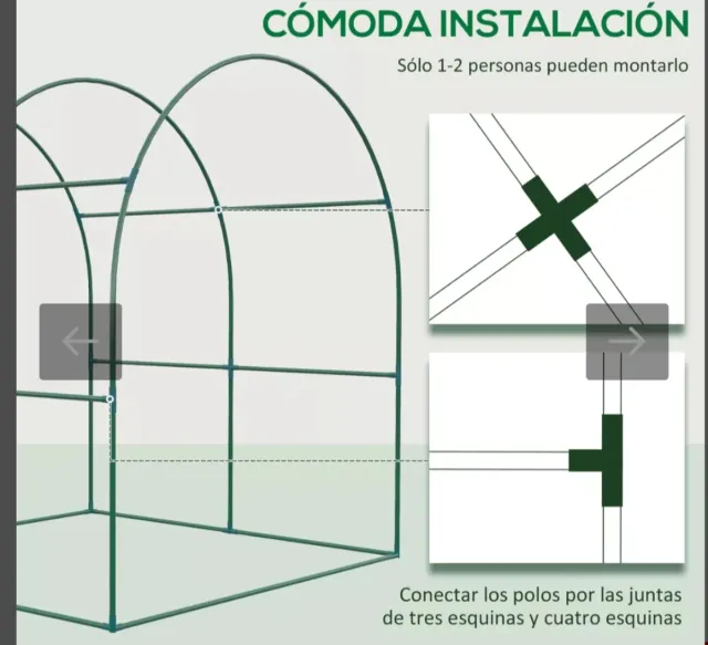 Invernadero Jardín 180x180x200