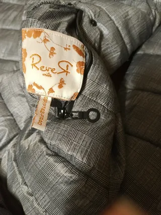 Anorak largo reversible gris y negro