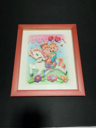 Cuadro infantil retro carrusel