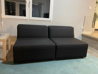 2 Poltrone in tessuto grigio scuro