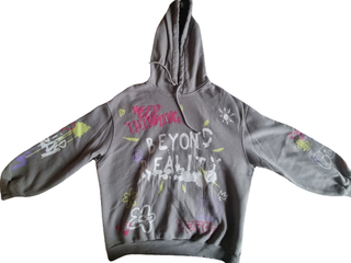 Felpa con cappuccio e stampa Beyond Reality