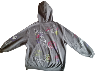 Felpa con cappuccio e stampa Beyond Reality