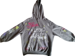 Felpa con cappuccio e stampa Beyond Reality