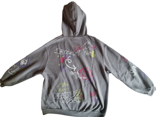 Felpa con cappuccio e stampa Beyond Reality