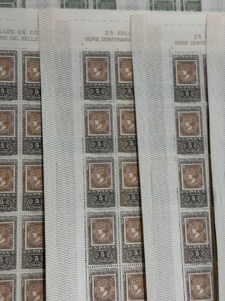 lote de 15 pliegos de sellos españoles.