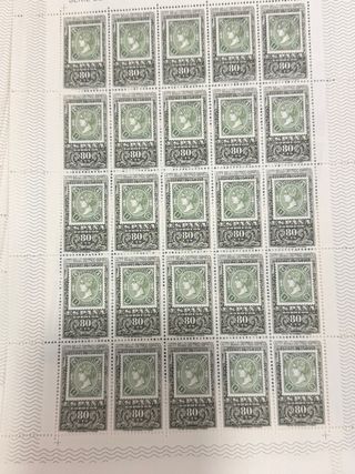 lote de 15 pliegos de sellos españoles.