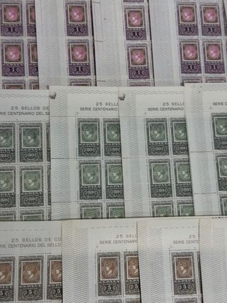 lote de 15 pliegos de sellos españoles.
